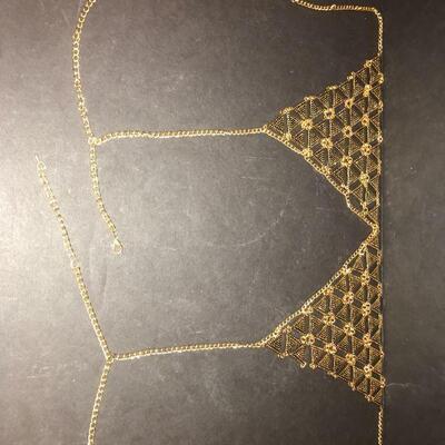 Vintage Costume Jewelry Exotic Dancer Bralette Adjustable