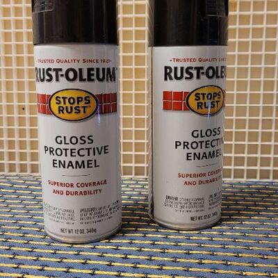 Lot 251: (2) New Cans of Gloss Black Spray paint 