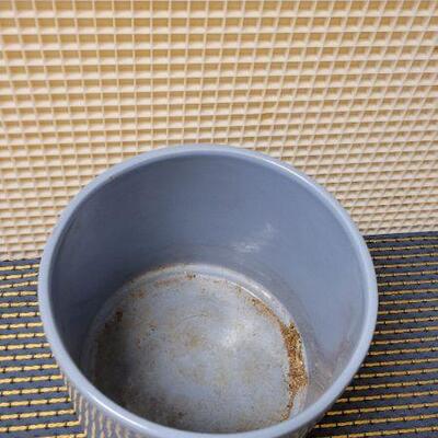 Lot 254: Large 8.5" Tall Blue GAINEY CERAMICS Garden Pot 