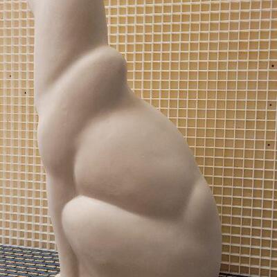 Lot 255: Vintage Chalk White Ceramic 18.5" Tall Cat Sculpture