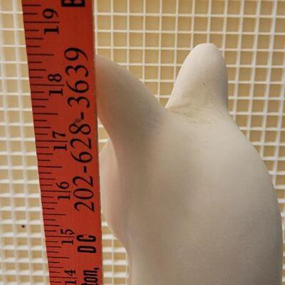 Lot 255: Vintage Chalk White Ceramic 18.5" Tall Cat Sculpture