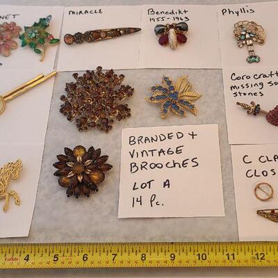 Vintage and branded jewelry lot A. Monet, Miracle, Benedikt, Phyllis, Coro craft, Ben Amun, JJ..