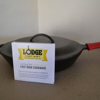 LOT 9   LODGE CAST IRON PAN AND LID