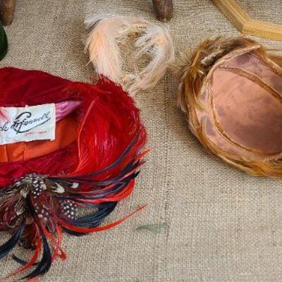 9 pc. lot. Vintage hats. Assorted styles. Most are feather
