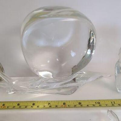 11 piece crystal/art glass figurines: Zanetti, Princess House Germany, ...