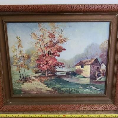 1934 painting by Kathleen Barnett Bailey in vintage frame. 