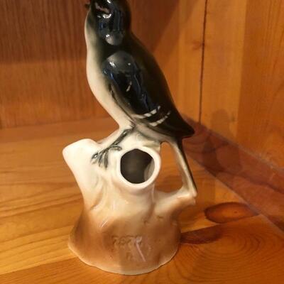 Antique Erphila bird vase 