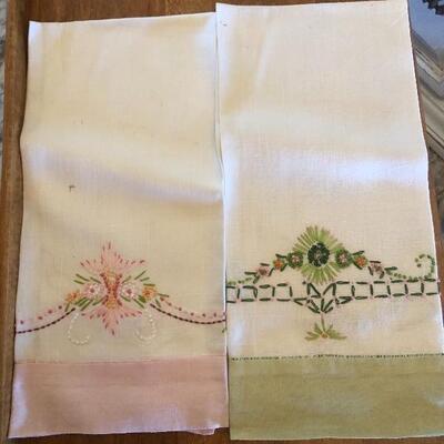 Two vintage tea towels 