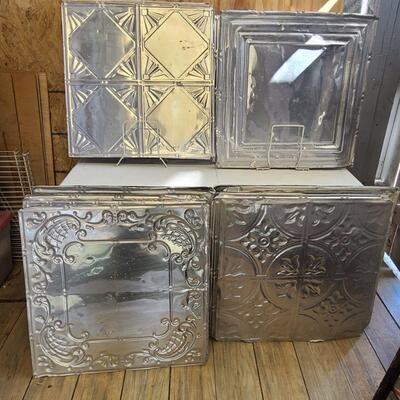 Tin/metal ceiling tiles (used) Over 50 tiles
