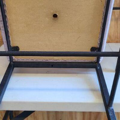 Pair of FurnitureLab Metal chairs with coffee cup motif