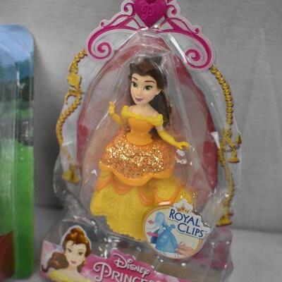 2 pc Toys: Disney Princess Belle Doll & Mickey 8 pc Play Figures - New
