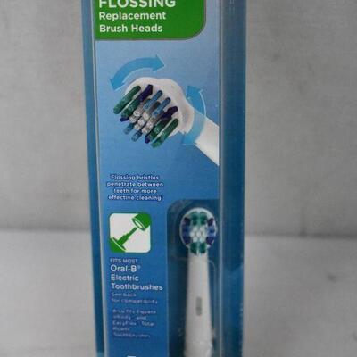 Equate easyflex flossing replacement toothbrush heads, 3 count - New