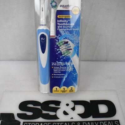 Equate infinity rechargeable electric toothbrush with 2 replacement heads - New