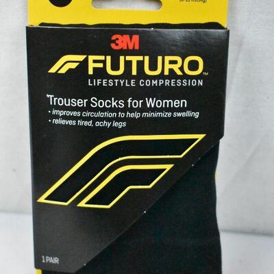 FUTURO Women's Trouser Socks, Medium, Mild Compression, Size Medium - New
