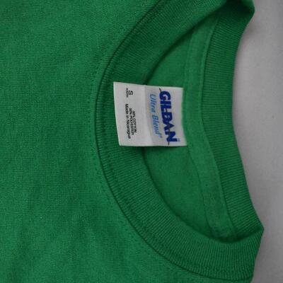 3 Green T-Shirts by Gilden Ultra Blend: Kids Small & Medium, Adult Small - New