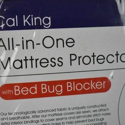 Original Bed Bug Blocker Zippered Mattress Cover Protector, Cal-King - New