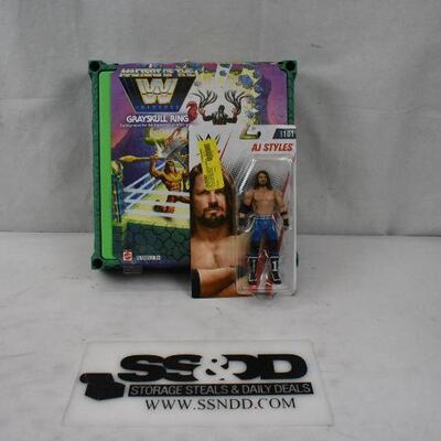 2pc Toys - Masters of the Universe Grayskull Ring and AJ Styles Series 101