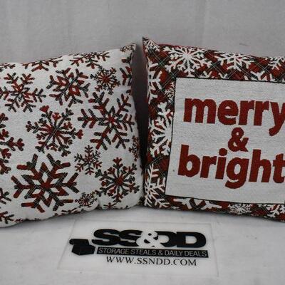 Merry & Bright Snowflake Decorative Throw Pillows 17