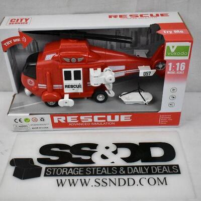 City Service Rescue Helicopter Toy - New