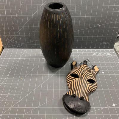 #140 Zebra Head & Vase