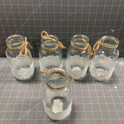 #175 Lace & Glass Jars