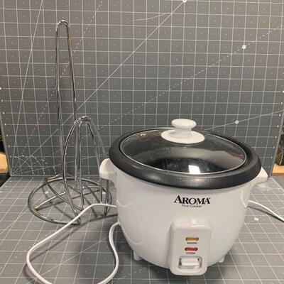 #268 Aroma Rice Cooker & Paper Towel Stand
