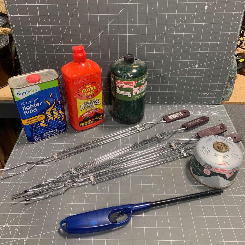 350 Propane Fuel, Charcoal Lighter Fluid & Roasting Sticks
