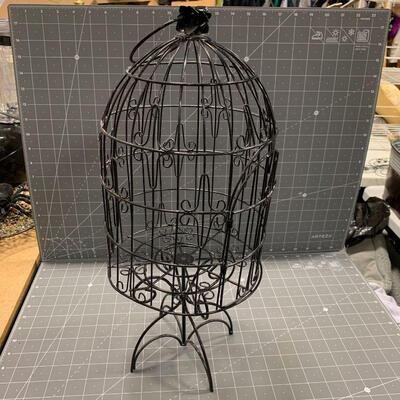 #390 Spooky Bird Cage Decor