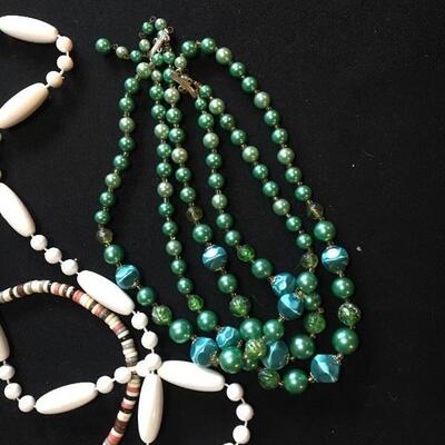 Mixed Costume Jewelry Lot with Beaded Necklaces
