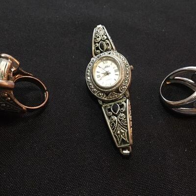 3 piece Costume Jewelry Lot with Watch