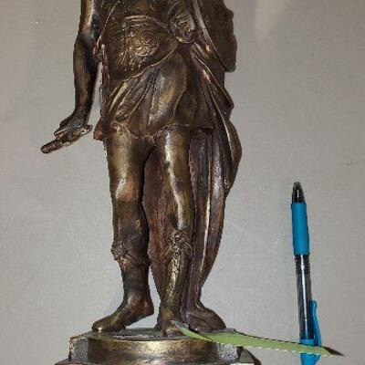 Tall Statue Roman Greek Greece Heavy Bronze Finish Gold tone (item #61)