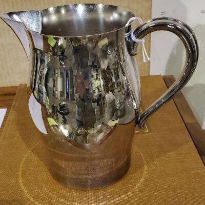 Vintage Silver plate Pitcher Tea Water marked signed Paul Revere Reproduction(item #91)