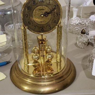 Tall Vintage Anniversary Clock with Dome and Base (item #97)