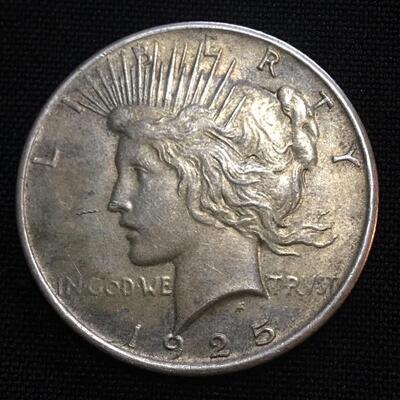 1925 Silver Peace Dollar Coin