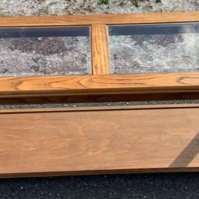 248 Wooden Glass top Sofa Table 