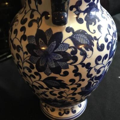Blue Decorative Porcelain Vase 11.5”