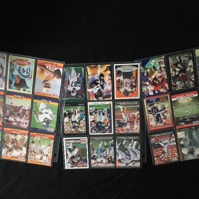 3 Sheets of NFL Vintage Football Cards