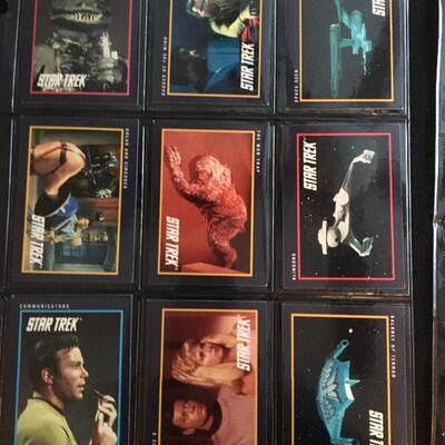 Large Original Star Trek Trading Cards Collection with 6 Sheets