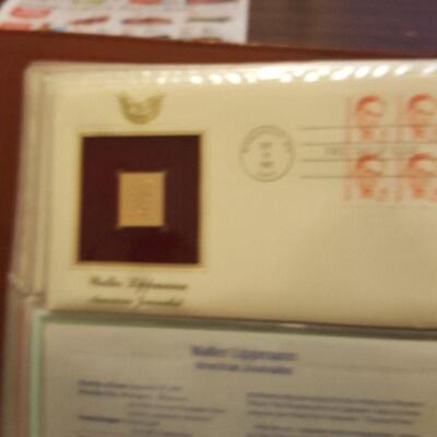 Lot of 36 Golden Replicas of United States Stamps
