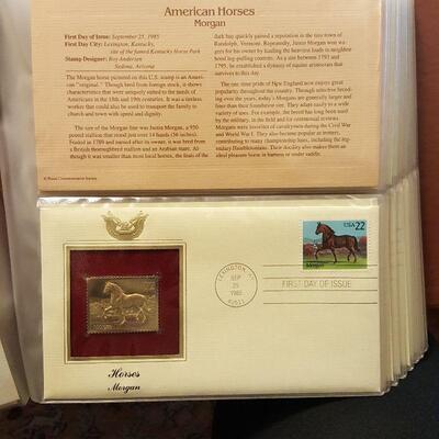 Lot of 36 Golden Replicas of United States Stamps