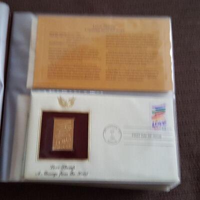 Lot of 36 Golden Replicas of United States Stamps