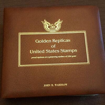 Lot of 36 Golden Replicas of United States Stamps