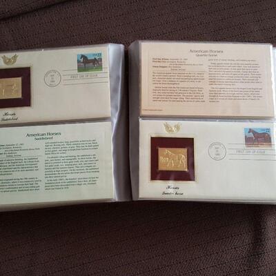 Lot of 36 Golden Replicas of United States Stamps