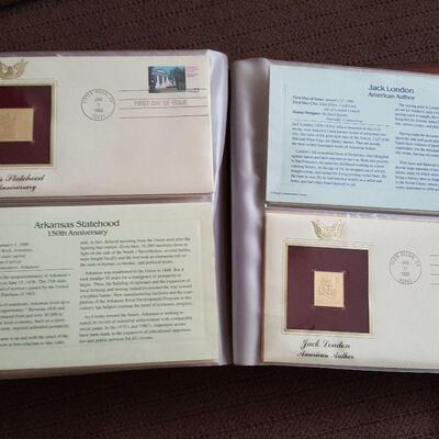Lot of 36 Golden Replicas of United States Stamps