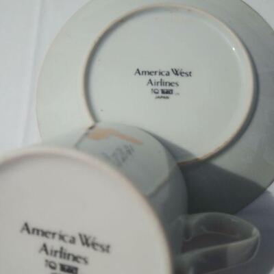 Vintage America West Airlines Cup & Saucer