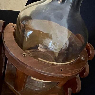 HUGE VINTAGE â€œOLD FITZGERALDâ€ WELLER BOURBON BOTTLE & CRADLE