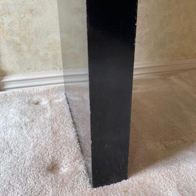 Black Enameled Modern Waterfall Console Table in the Style of Carl Springer