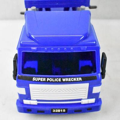 Super Police Wrecker Toy. Blue