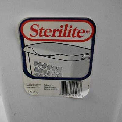 White Laundry Basket by Sterilite. Tall. No Lid
