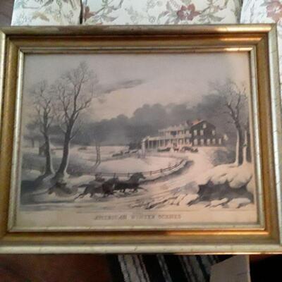 Currier  hand colored lithograph